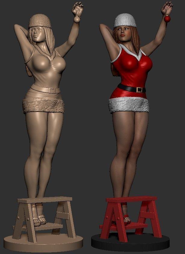 圣诞女孩3D打印模型