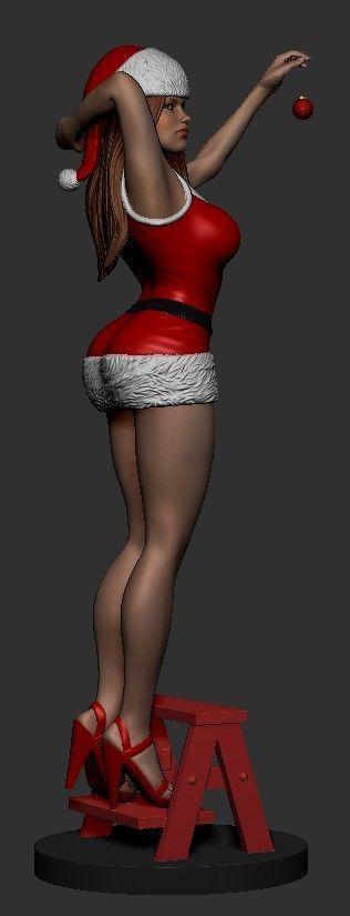 圣诞女孩3D打印模型