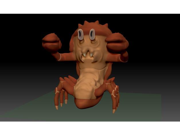 合金弹头敌人螃蟹人3D打印模型
