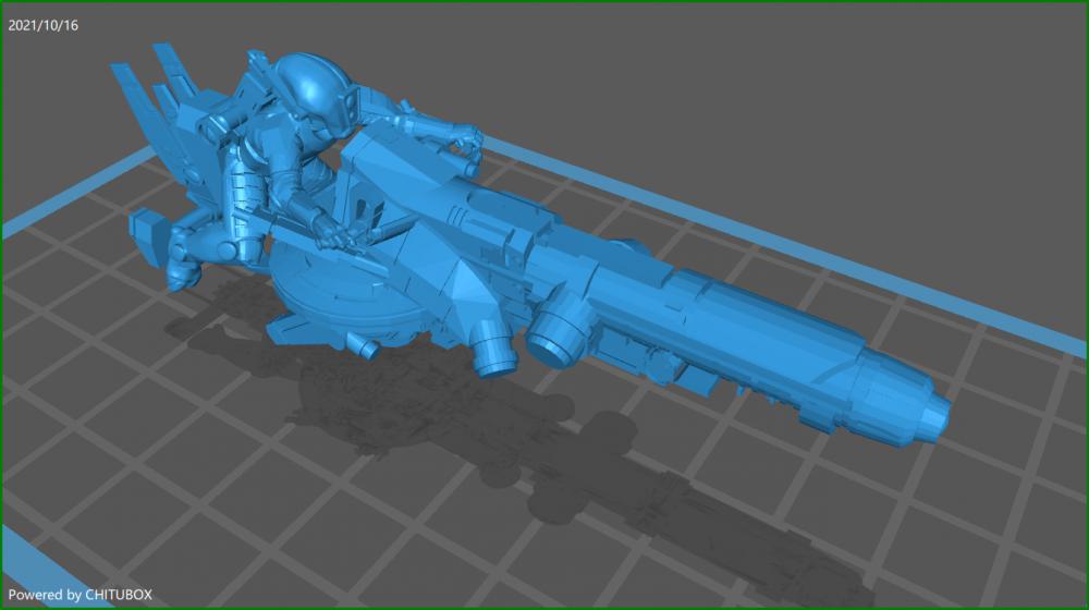 战锤40k钛星人摩托飞艇3D打印模型