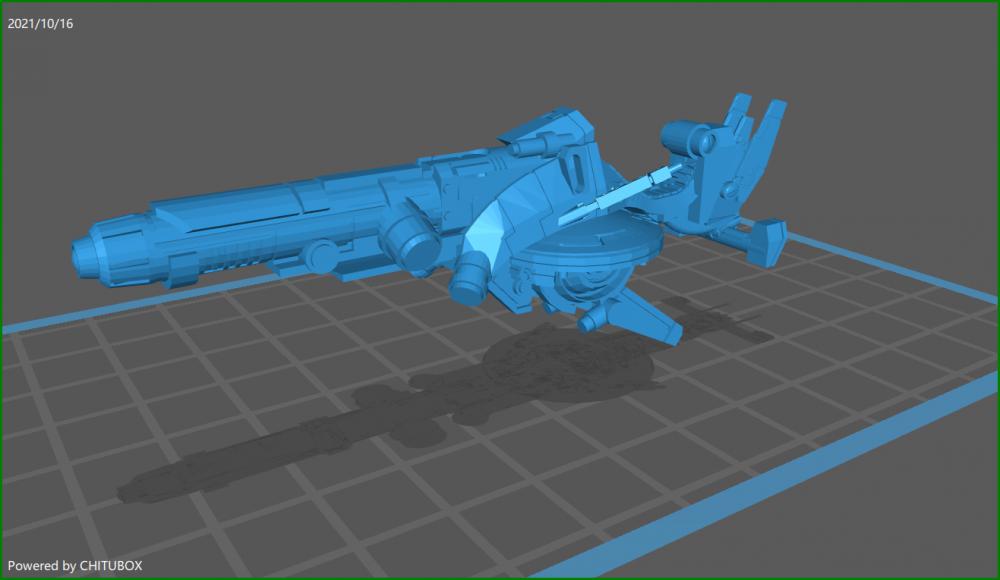 战锤40k钛星人摩托飞艇3D打印模型