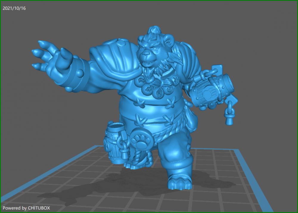 魔兽世界熊猫人3D打印模型