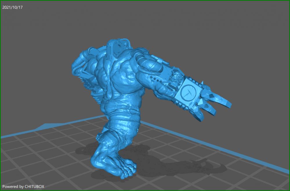 战锤40k佩戴动力爪的兽人战士3D打印模型