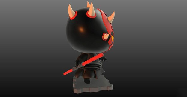星球大战 达斯·摩尔 Q版3D打印模型