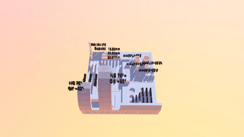 3D打印精度测试模型3D打印模型