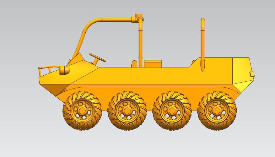 山猫8乘8全地形运兵车基本型3D打印模型