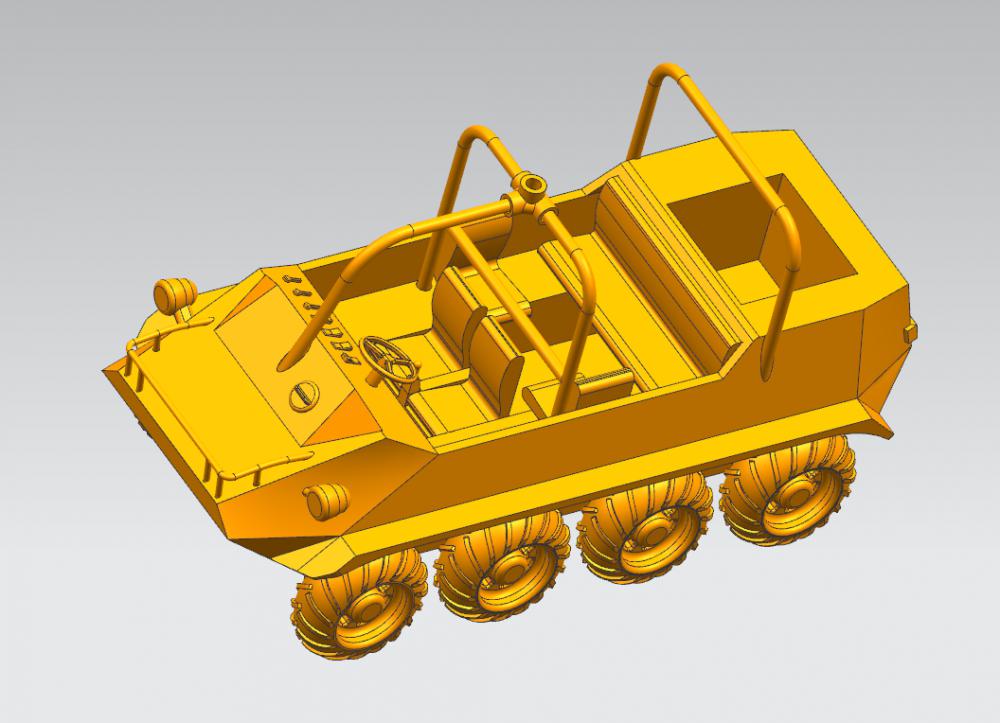 山猫8乘8全地形运兵车基本型3D打印模型
