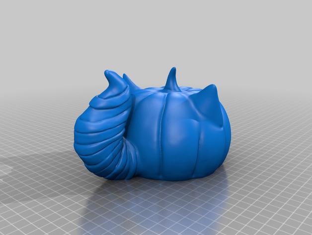 万圣节 猫咪南瓜灯3D打印模型
