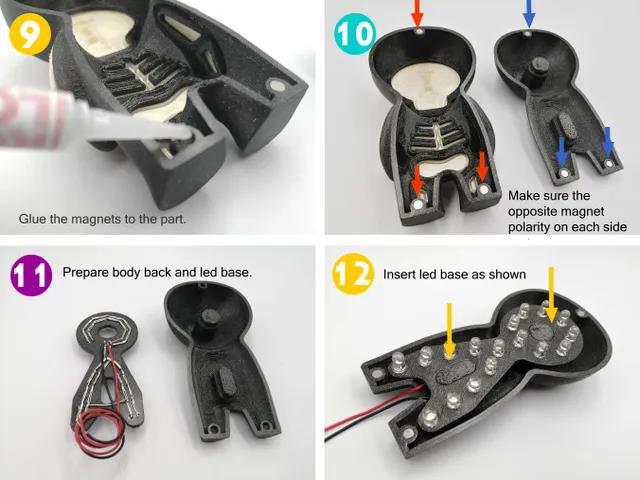 万圣节装饰 发光小骷髅3D打印模型