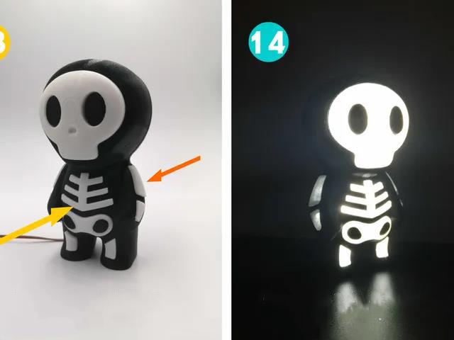 万圣节装饰 发光小骷髅3D打印模型