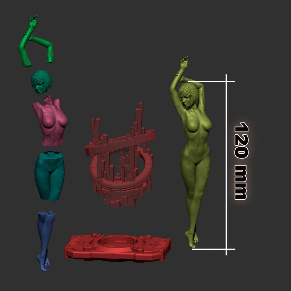 科塔娜 光环3D打印模型