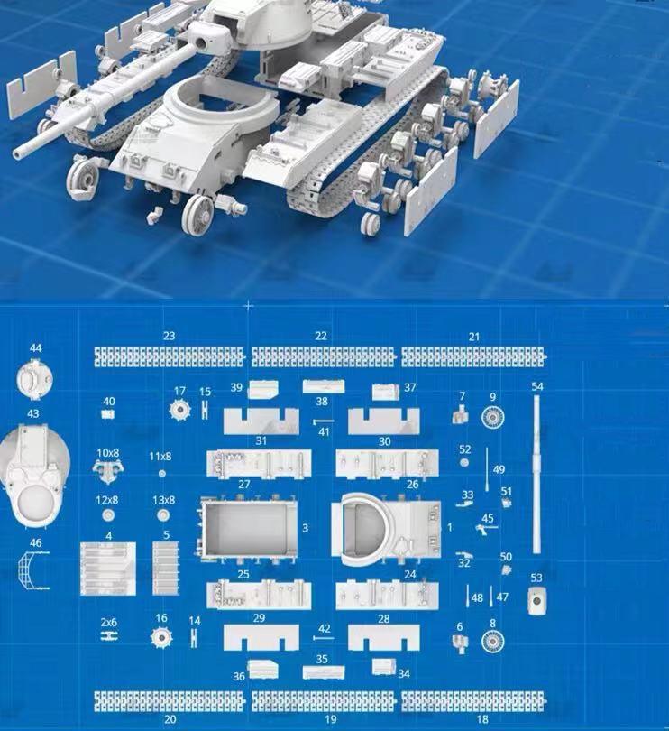 征服者重型坦克3D打印模型