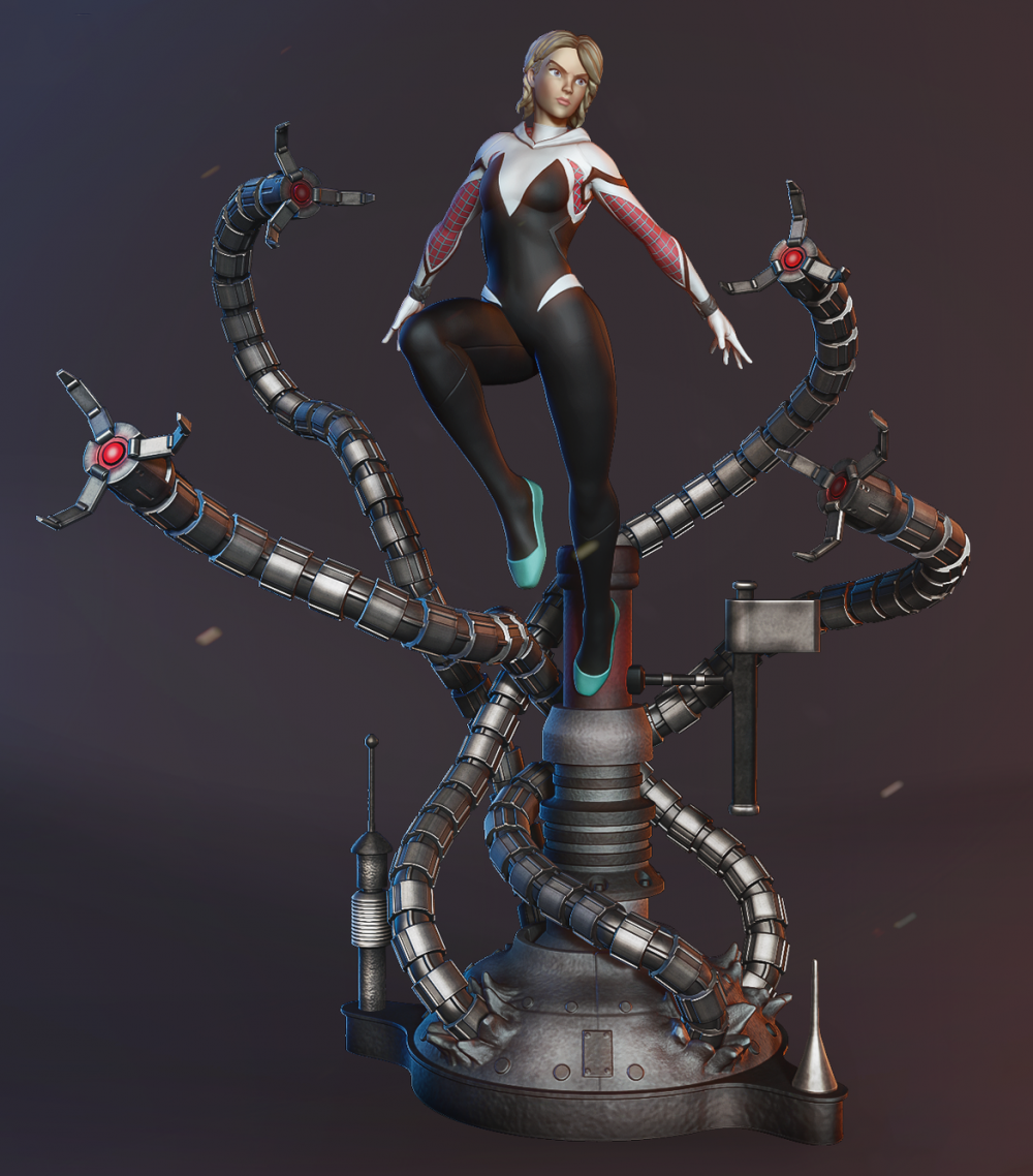 女蜘蛛侠格温章鱼博士版