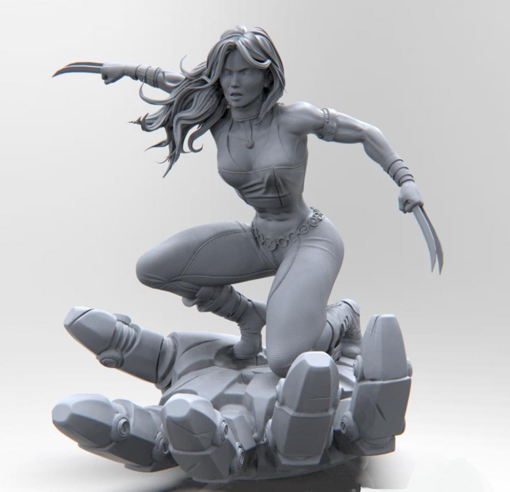 金刚狼X-23 蹲姿版3D打印模型