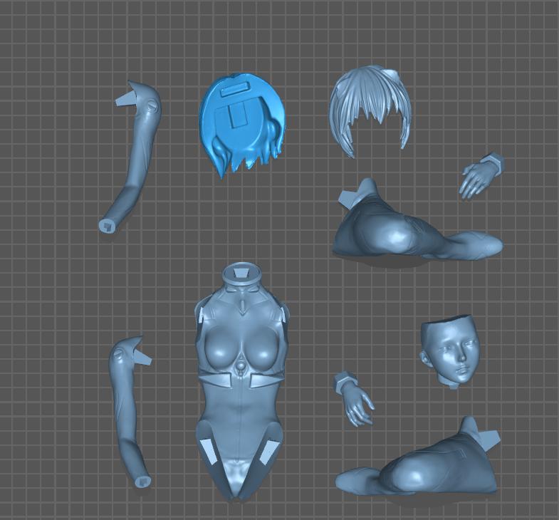 新世纪福音战士 绫波丽 跪姿版3D打印模型