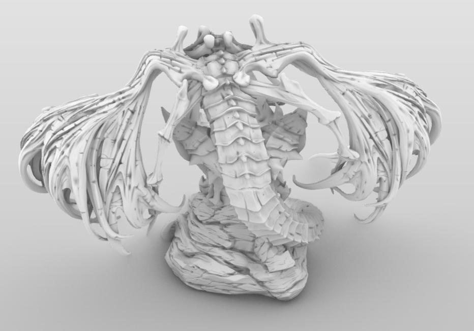 玩家铸造忠诚奖圣殿黑龙3D打印模型