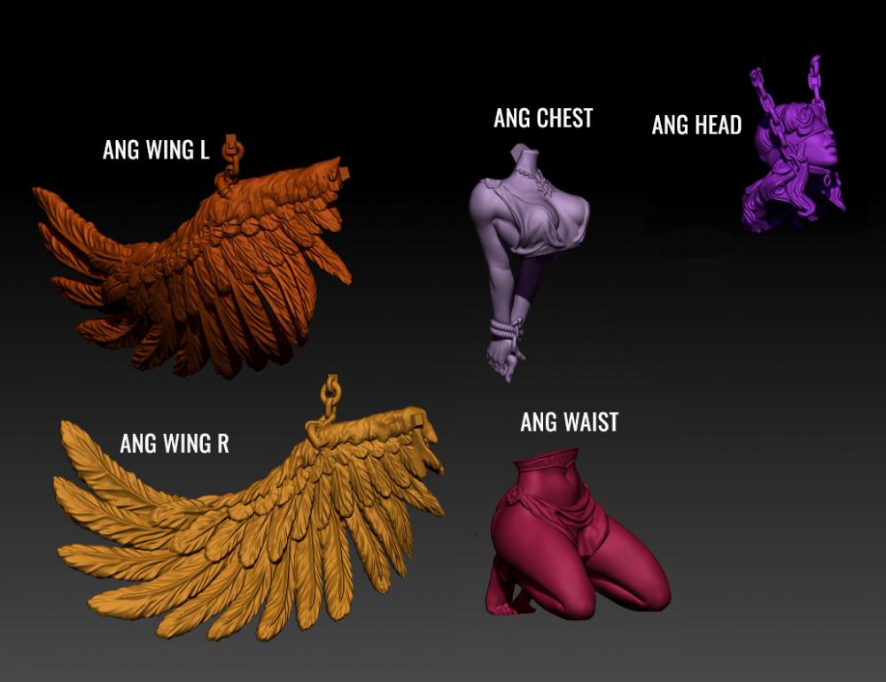 恶魔与天使3D打印模型