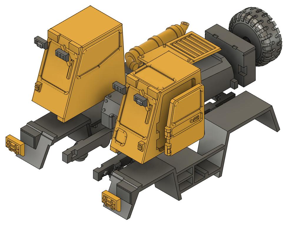 军用叉车3D打印模型