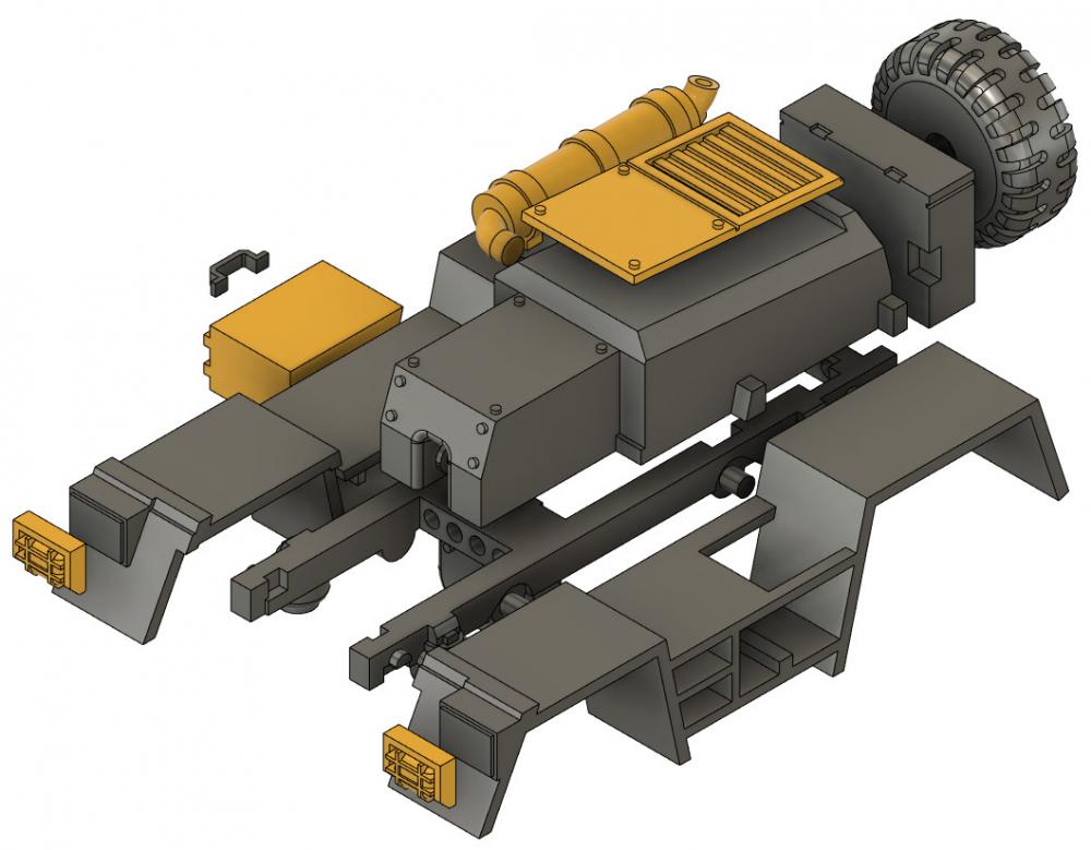 军用叉车3D打印模型