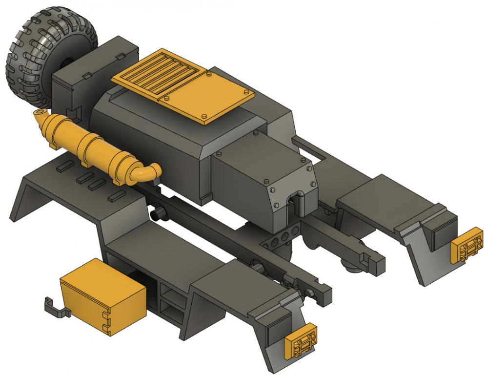 军用叉车3D打印模型