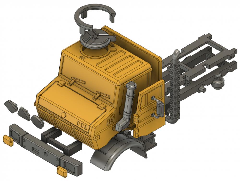 军用货车3D打印模型