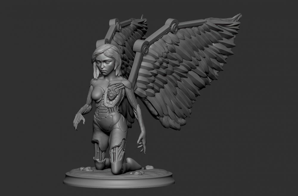 阿丽塔 战斗天使 破损版3D打印模型