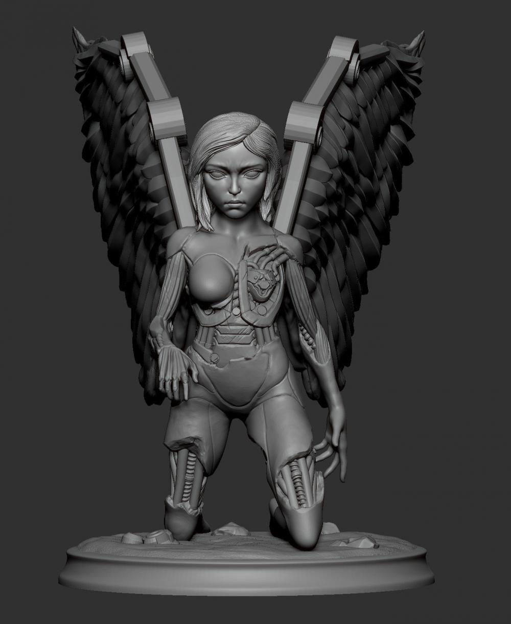 阿丽塔 战斗天使 破损版3D打印模型