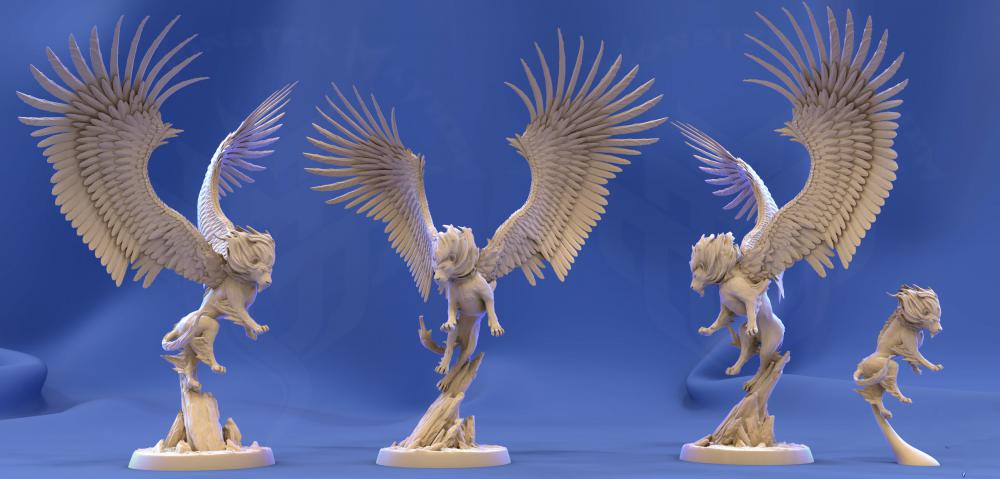 狮鹫 多版本3D打印模型