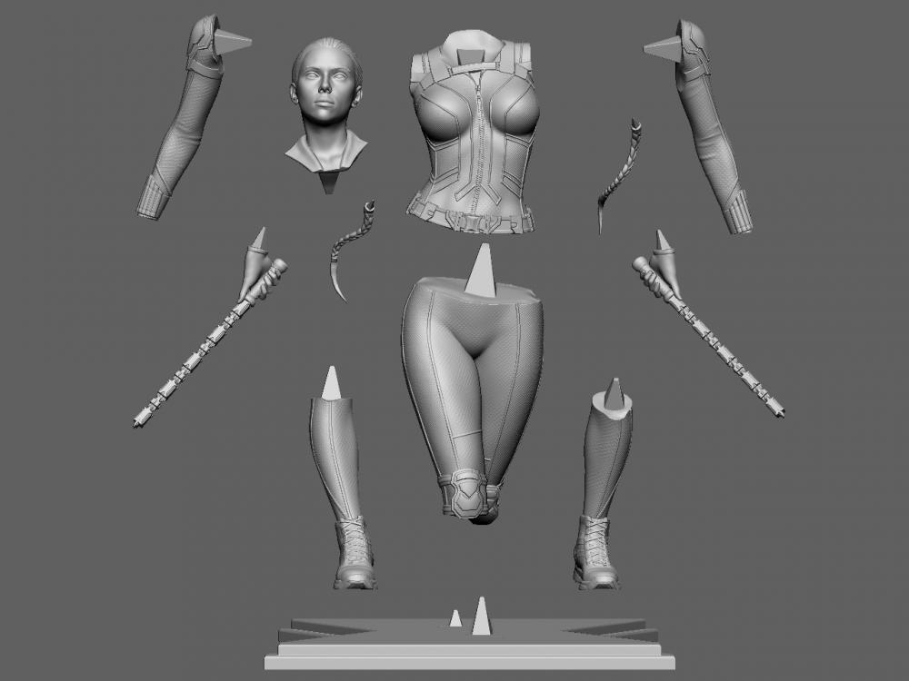 2021版黑寡妇3D打印模型