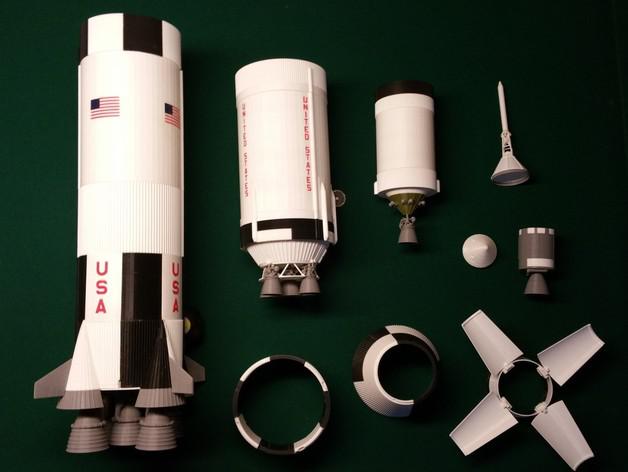 土星五号火箭3D打印模型