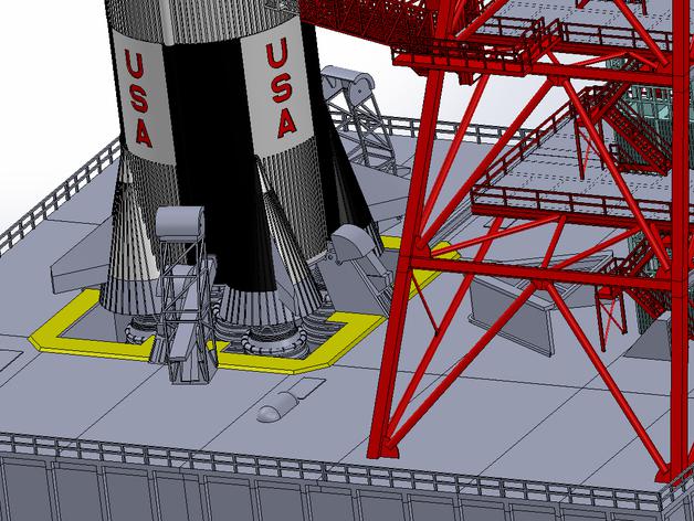 土星五号火箭3D打印模型