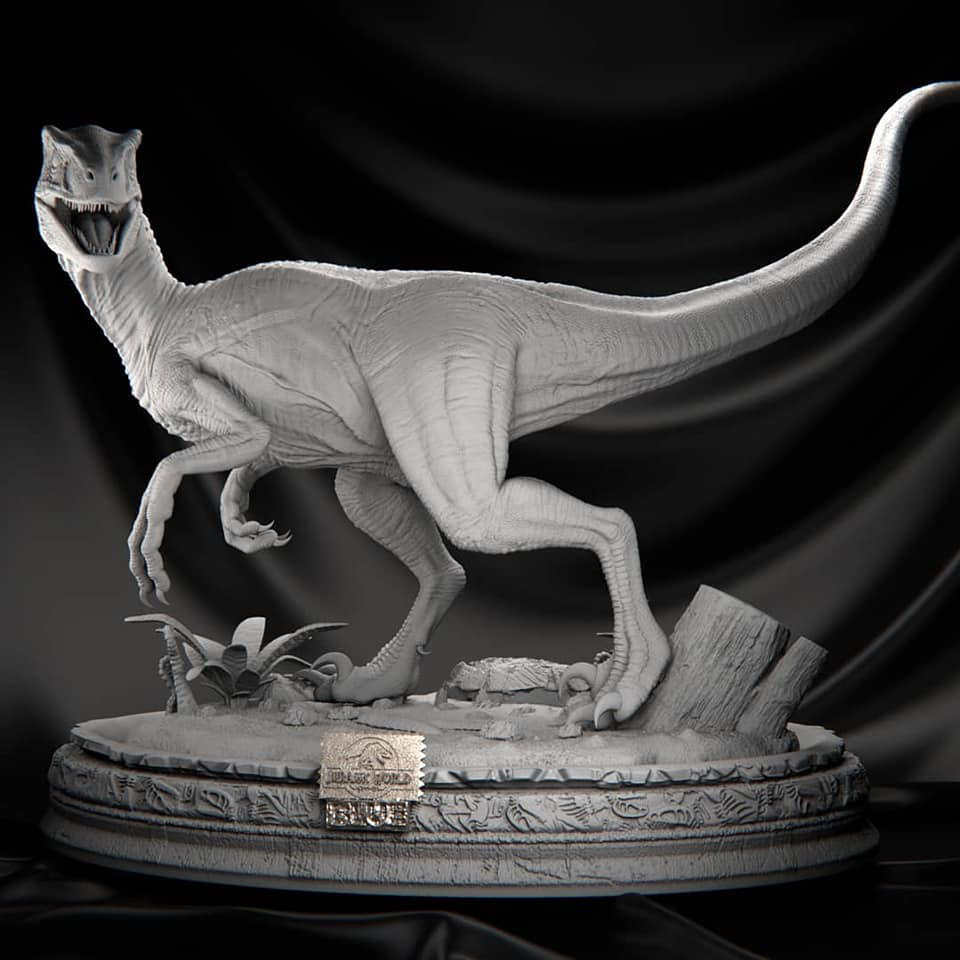 侏罗纪公园 迅猛龙小蓝3D打印模型