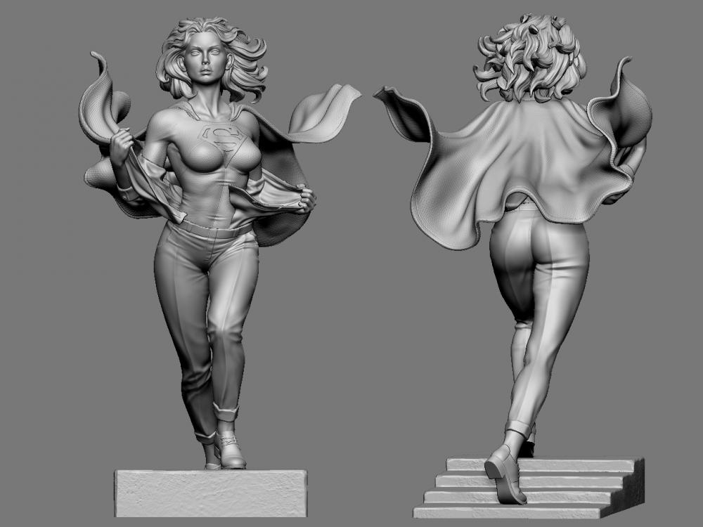 女超人 战斗版3D打印模型