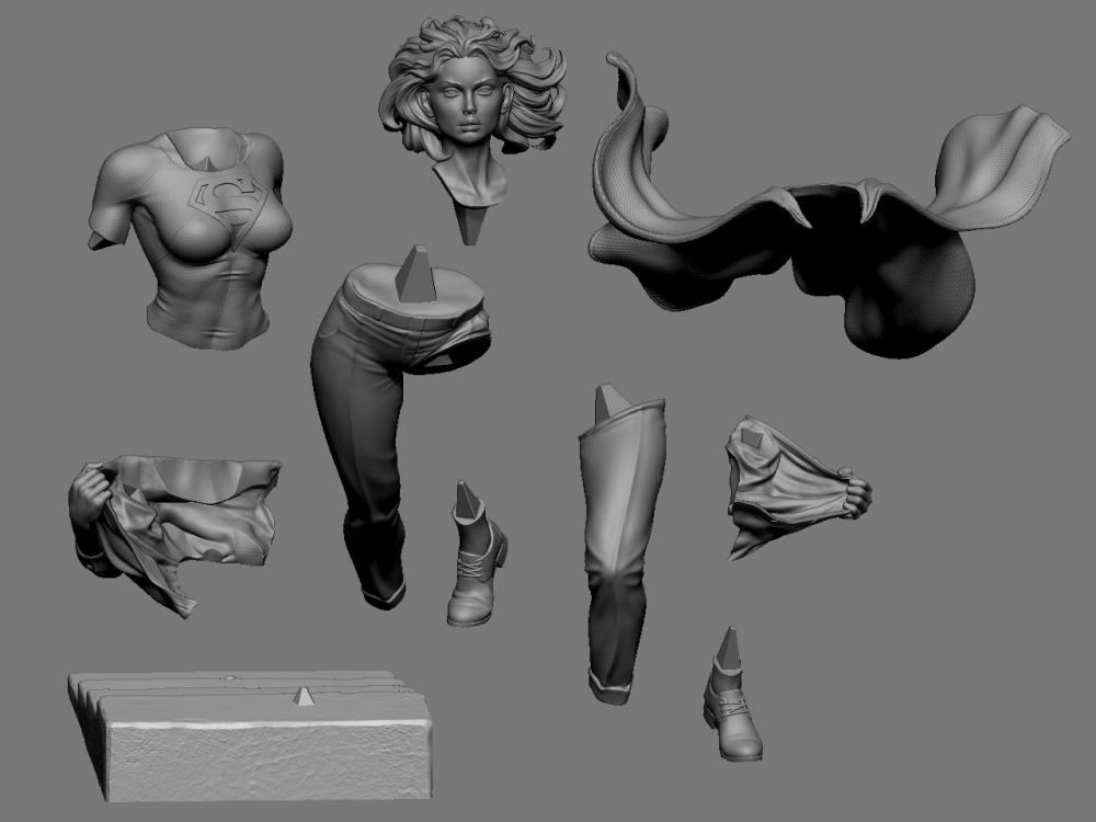女超人 战斗版3D打印模型