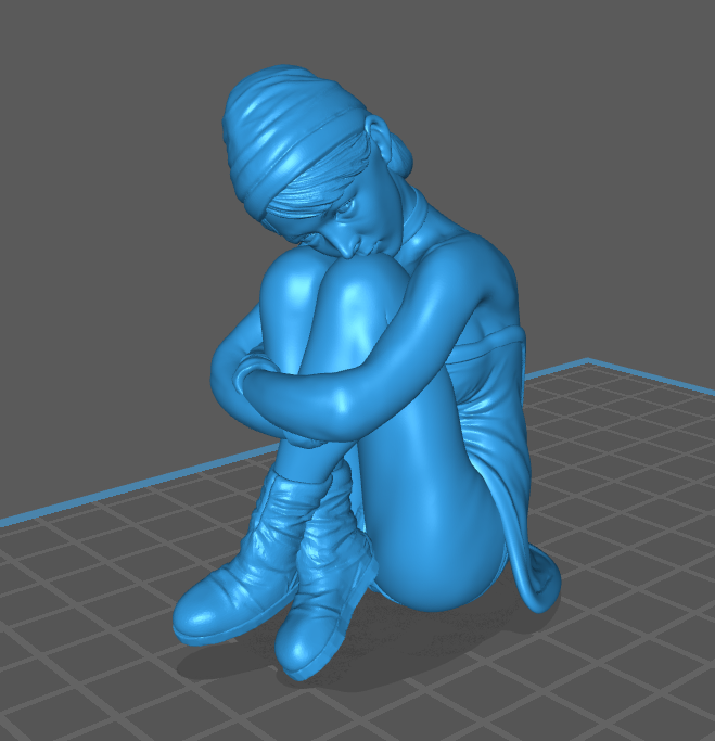 圣诞帽小姐姐3D打印模型