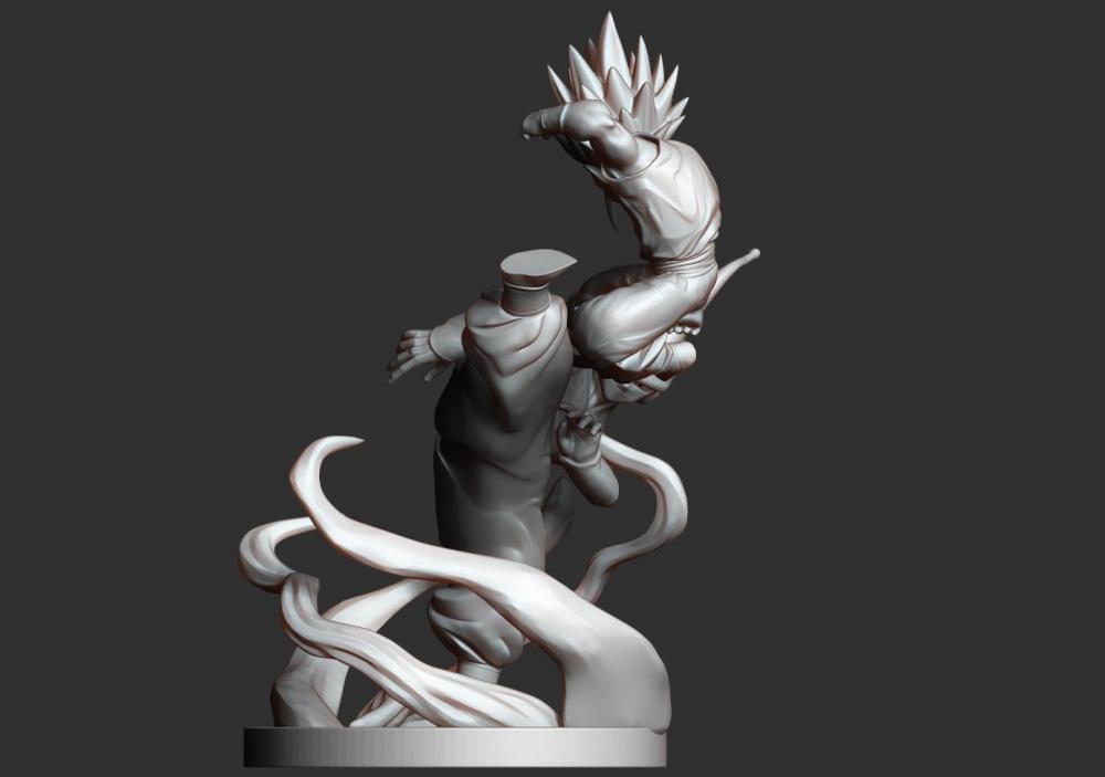 超级赛亚人孙悟饭vs魔人布欧3D打印模型