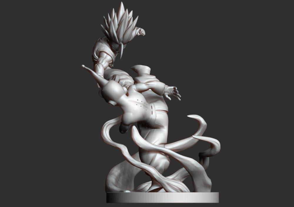 超级赛亚人孙悟饭vs魔人布欧3D打印模型