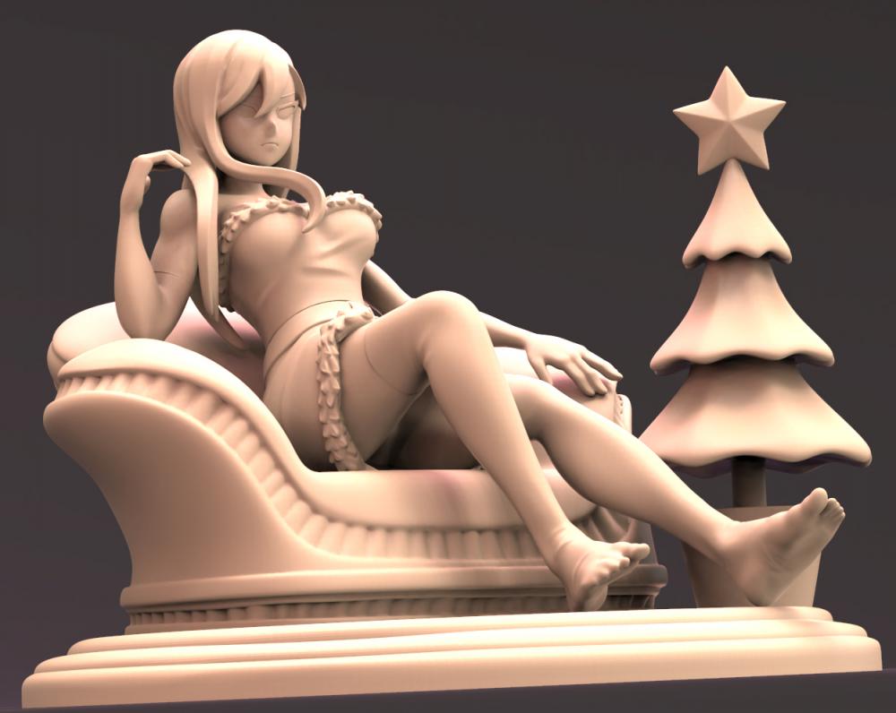圣诞节的女孩3D打印模型
