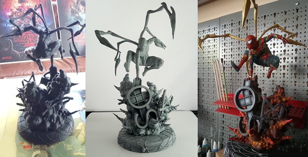 蜘蛛侠爆炸场景3D打印模型