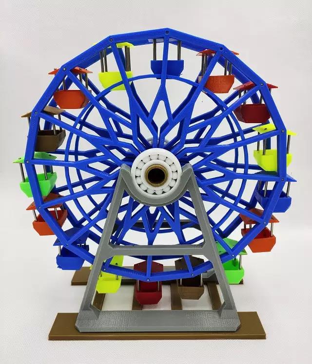 七彩摩天轮3D打印模型