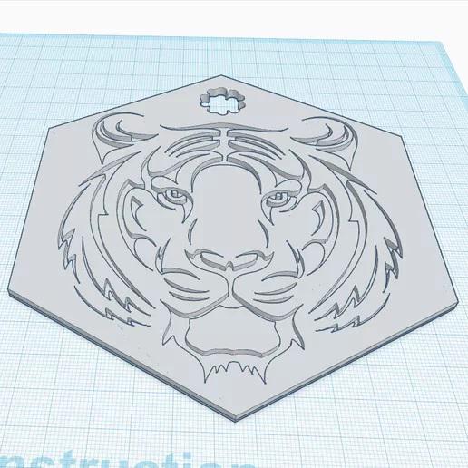 老虎 装饰挂件3D打印模型