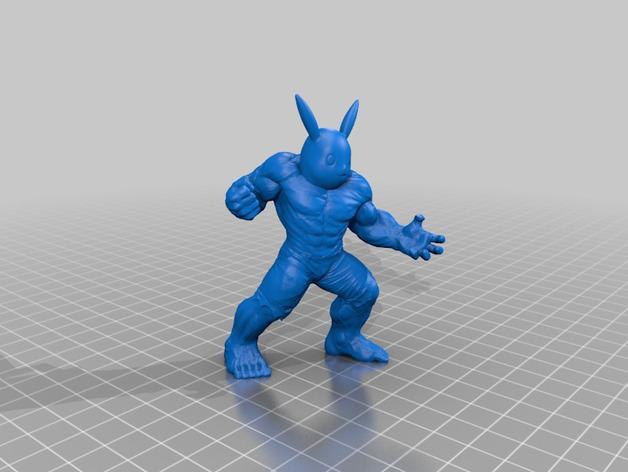 緑巨人筋肉皮卡丘3D打印模型