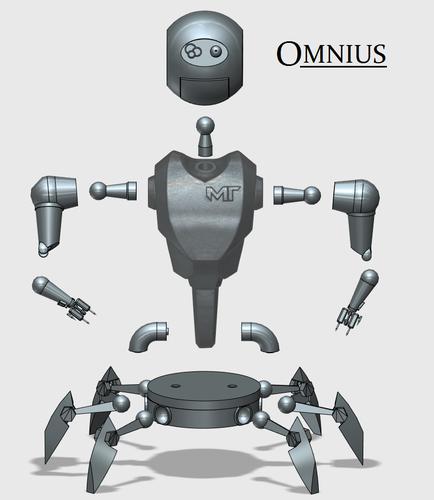 可动组装6足机器人模型3D打印模型