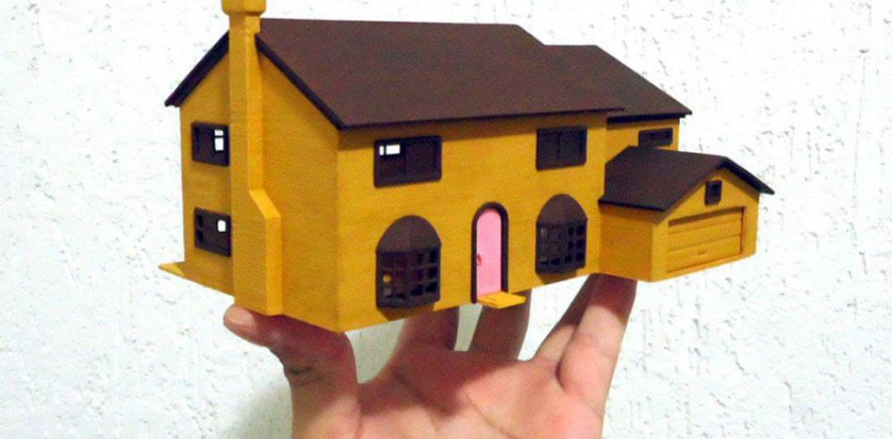 乐高 辛普森房屋 3D打印模型