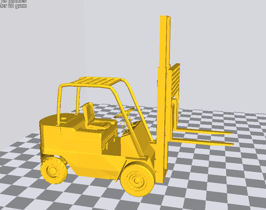 叉车3D打印模型