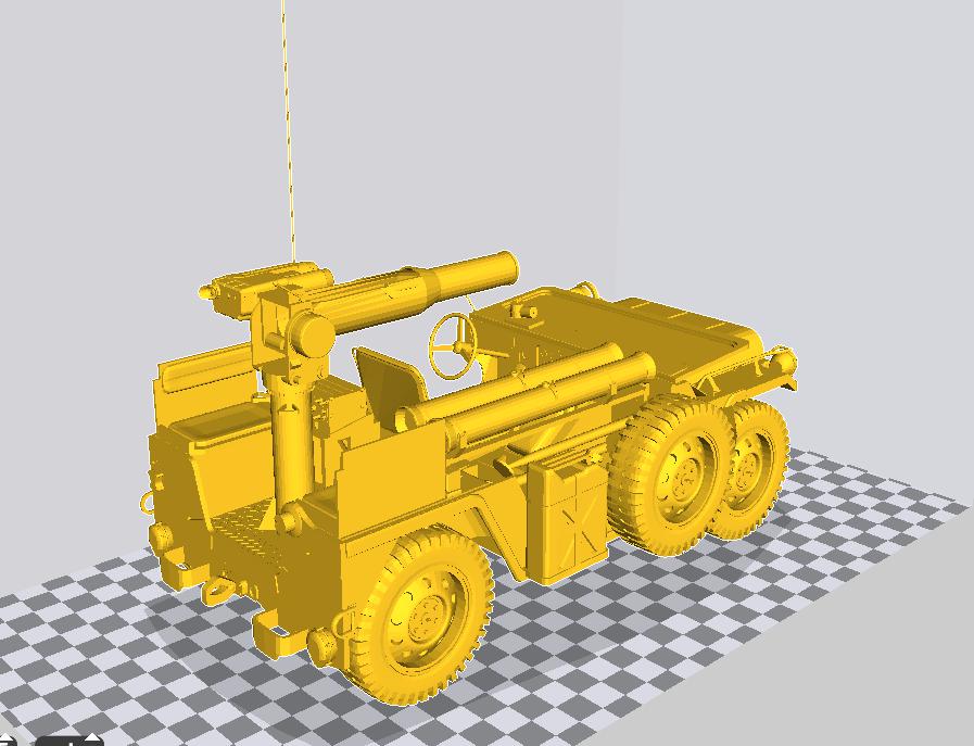 老式军用吉普车3D打印模型