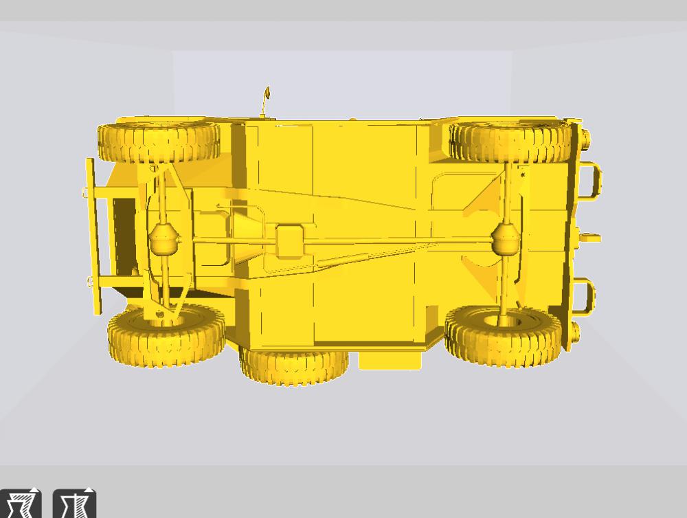 老式军用吉普车3D打印模型