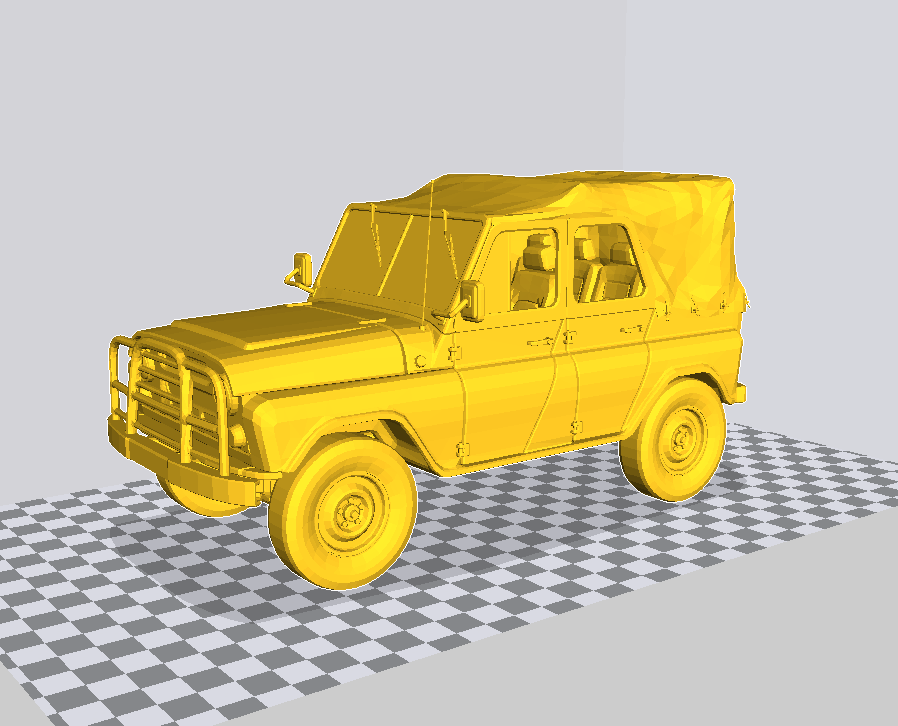 绝地求生中的吉普车3D打印模型