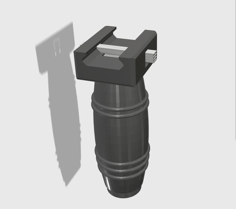 M416前战术小握把3D打印模型