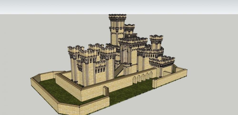 大型城堡3D打印模型